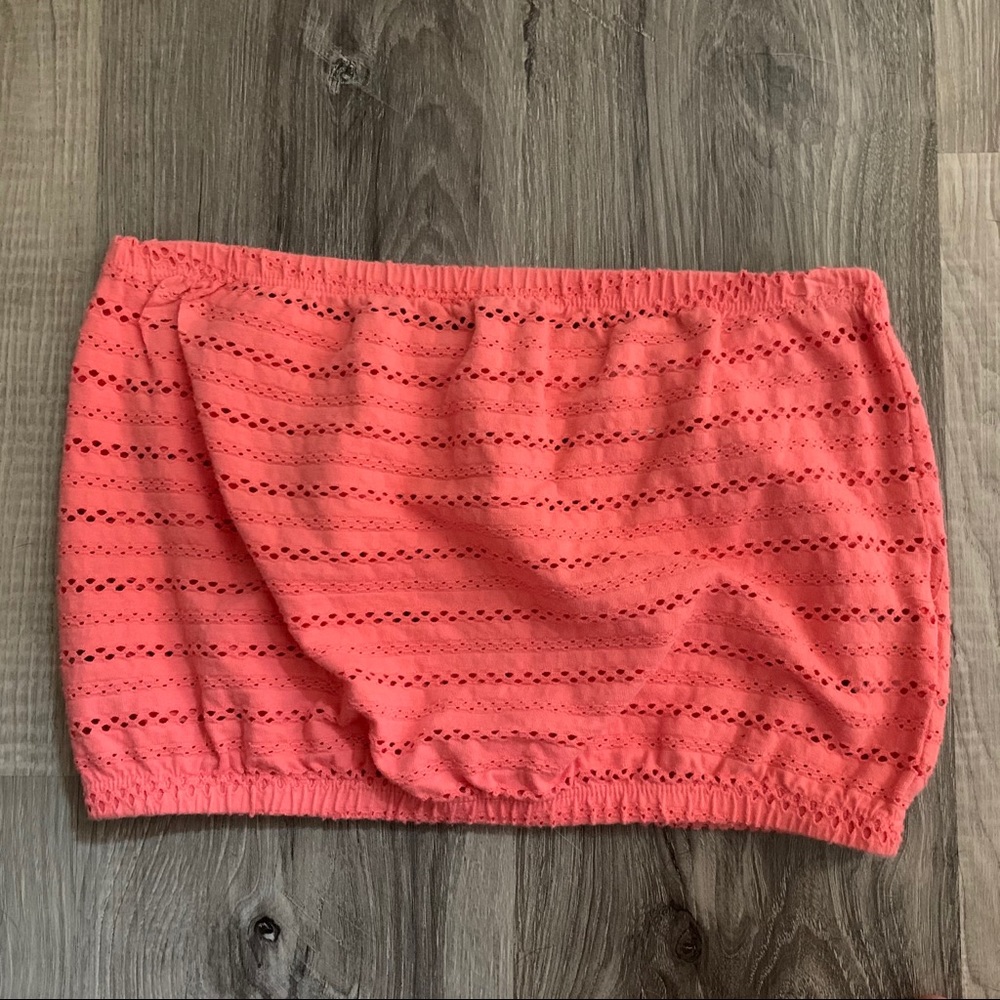 Cooperative Crochet Crop Strapless Top